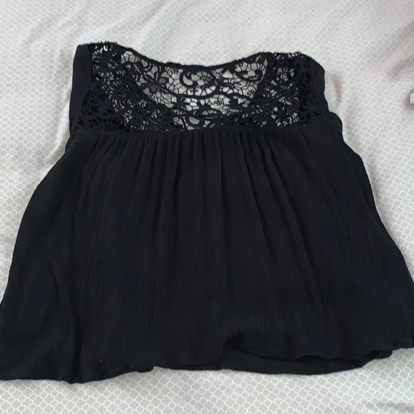 hollister black lacey long sleeve shirt - Picture 2 of 2